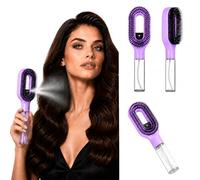2 In 1 Detangler Hair Brush With Built In Mister Spray, Wet And Dry Detangling Brush For Curly Wavy And Straight Hair, Anti Frizz Hair Care Brush With 50ml Water Reservoir (Purple)