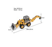 (2 in 1) Diecast Excavator Tower Crane Toy Tractor forklift trucks Car Bulldozer Model Boy Gift Digger Alloy+Plastic