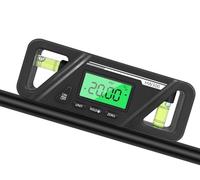 2-in-1 Digital Angle Finder & Electronic Level, Bubble Inclinometer & Spirit Level, LCD Display Protractor Meter Angle Finder 90° Range Magnetic Level Base for Construction Carpenter Saw DIY