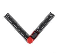 2-in-1 Digital Angle Finder Protractor 200mm, Electronic Inclinometer Ruler With Large Lcd, For Zero And Hold Function For Architecture And Construction(red)