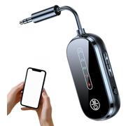 2-in-1 Digital Display Audio Receiver With 3.5Mm For Aircraft Trucks Tablets Computers Travel Headphones Smartphones | TV Wireless Transmitter - Car Adapter With Wireless Connection,