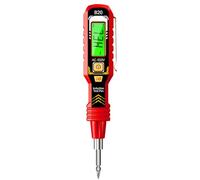 2 In 1 Digital Display Induction Test Pencil Non Con Tact AC Voltage 30 1000V/Con Tact AC Voltage 11 450V LED Flashlight B Uzzer Alarm For Live/Null Wire Judgment KzW776 (Red, A)