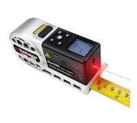 2 in 1 Digital Laser Tape Measure | 130ft/40m Laser Distance Meter Display On Backlit LCD Screen with 16ft/5m AutoLock Measuring Tape | Ft/Inch/Fractions/M/mm (Gold-Laser-131Ft/40M)