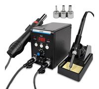 2-in-1 Digital Soldering Station, 60w Soldering Iron Kit, 700W Soldering Gun, 100-500°, Precision Heat Control, Fast Heating, Automatic Sleep, for Cell Phone BGA SMD PCB IC Repair