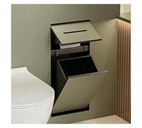 2-in-1 DIY Wall Niche Box with Toilet Paper Holder and Trash Can, Seamlessly Integrated Waterproof Rustproof Thickened Stainless Steel