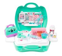 2-in-1 Doctor & Vet Roleplay Set for Kids, 18pc Medical Vet Kit with Stethoscope, Syringe & Carrying Case, Imaginative Pediatric Animal Doctor Toy