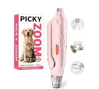 2-in-1 Dog & Cat Nail Clippers and Grinder with Light - Safety Guard to Avoid Overcutting, Sharp Blade, Painless Quiet Pet Nail Claw Trimmers, Professional Grooming Tool for Large Small Pets