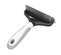 2 in 1 Dog Deshedding Brush, Pet Deshedding Brush with Steel Teeth, Dog Dematting Comb for Detangling Knots and Removing Loose Hair, for Large Dogs and Puppies (White)