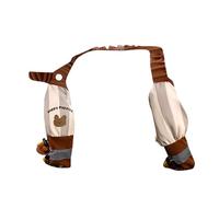 2-in-1 Dog Harness with Front Leg Protector Sleeves, Adjustable Pet Walking Vest Outfit with Leash Attachment, Cute Bear Print Dog Clothes for Small Medium Dogs & Puppies, Outdoor Walking & Travel