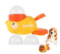 2-in-1 Dog Interactive Slow Feeder Dog Food Puzzle Toy Yellow Duck Food Dispenser Toy for Small & Medium Dogs for Healthy Eating and Training,Anti-Gulping Duck-Shaped Design