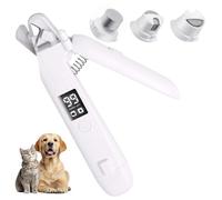 2-in-1 Dog Nail Trimmers & Dog Nail Grinder with 2 LED Lights, Low-noise Operation, USB Rechargeable, Splash Protection Device, Multiple Grinding Methods, Perfect for Large, Medium, and Small Pets
