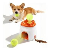 2-in-1 Dog Tennis Ball Launcher & Treat Dispenser,Interactive Spring-Loaded Fetch Toys with Snack Storage,Dog Toy,Mental Stimulation & Exercise Toy for Small to Medium Dogs