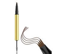 2 In 1 Double Ended 4 Tip Liquid Eyebrow Pencil Waterproof Smudgeproof Spoolie Makeup For Natural Realistic Brows Waterproof Eyebrow Contouring Pen
