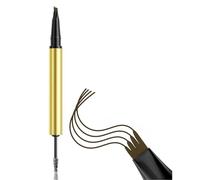 2 In 1 Double Ended 4 Tip Liquid Eyebrow Pencil Waterproof Smudgeproof Spoolie Makeup For Natural Realistic Brows Waterproof Eyebrow Contouring Pen
