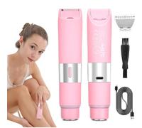 2 in 1 Double-Headed Hair Remover for Women, Rechargeable Epilator, Mini Cordless Electric Facial Hair Remover for Body Face, Bikini Line Areas, Underarms, Arms, Leg