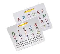 2-in-1 Double Sided Magnetic Alphabet Edition, Magnetic Letters Practicing Board, Magnets Tracing ABC Alphabet Board, Kids Drawing Board with Stylus Pens Educational Toy for Boys and Girls (B)