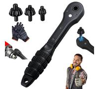 2 in 1 Drill Chuck Ratchet Spanner, Ratchet Drill Chuck Key Wrench with Three Gears, Universal Double Head Chuck Key Replacement Tool for Electric Drills & Power Tools (1pc)