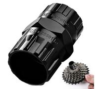 2-in-1 Dual-Use Removal Socket,Bike Freewheel and Cassette Removal Tool | 12-Tooth Heat-Treated Steel for 5-12 Speed Shimano/SRAM,Carbon Steel Bottom Bracket Repair Tool Chainring Puller