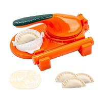 2 in 1 Dumpling Maker Hand-Pressed Effortless Dumpling Skin Maker Moulds Wrappers Multifunctional Making Tool for Kitchen Tool Orange Skin Moulds