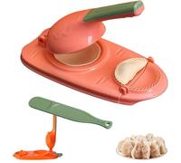 2 in 1 Dumpling Maker Press Kitchen Empanada Maker Press Mold,Baking Pastry Pressing Dumpling Skin Wrapper Mould, Manual Dough Making Machine, for Chinese Food, Ravioli, Pierogi, Hand Pie (Pink)