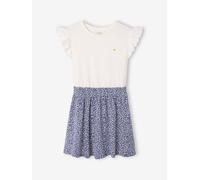 2-in-1-Effect Dress for Girls indigo