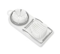 2 in 1 Egg Slicer for Hard Boiled Eggs, Stainless Steel Wire Egg Cutter Hard Boiled Egg Peeler Multifunctional Slicing Tool for Strawberry Mushroom