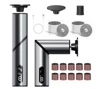 2-in-1 Electric Callus Remover with Foldable & Adjustable Angle, 9-Speed Professional Pedicure Device, Versatile Foot Care Set with Interchangeable Sanding Discs for Dead Hard Skin (Gunmetal Gray)