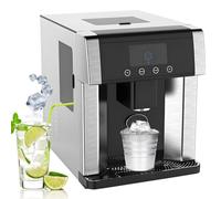 2-in-1 Electric Ice Crusher Ice Maker Machine Counter Top for Home 33lb In 24h Commercial Ice Maker Water Dispenser with LCD Display 3 Bullet Ice Sizes for Iced Tea and Coffee Offiee and Bar