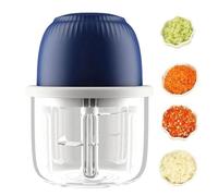 2 in 1 Electric Mini Garlic Chopper, Egg-Beater,Food Chopper Mincer,More Powerful Wireless Garlic Press Chopper,Portable Blender For Vegetable,Fruit,Waterproof Silicon Surface 350ML