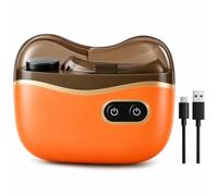 2-in-1 Electric Nail Clipper and Polisher for Thick Toenails, LED Nail Trimmer with 2 Speed Settings for Adults and Seniors, Home Nail Care Tool ，Orange：8.8x7.2cm