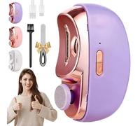 2 in 1 Electric Nail Clippers, 2026 New Automatic Nail Clippers for Adults, 2 in 1 Nails Clipper and Polisher, Two Speed Adjustment for Toes, Safe and Comfortable, Led Light & Clip Storage (Purple)