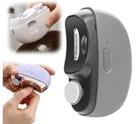 2 in 1 Electric Nail Clippers,Automatic Nails Clipper and Polisher with 2 Speed Adjustment,Portable Nail Cutter with Scraps Storage,Light,USB Charging,Safe and Comfortable for Kids and Adults