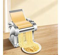 2-In-1 Electric Noodle Maker: Dough Press Roller & Noodle Cutter Attachment | 8Thickness Settings, Food Grade Stainless Steel Pasta Machine, for Spaghetti, Fettuccine, Ravioli, Lasagna, 2/4mm Flat Noodle