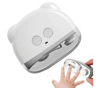 2 in 1 Electric Polishing Automatic Nail Clippers Smart Clipper for Men Seniors Adults Best Toenail Baby Toe Trimmer File Cutter with Light Led for Kids Toddlers Multifunctional Grinder (White)