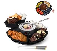 2 in 1 Electric S’Mores Maker & Fondue Pot, 280W Indoor Marshmallow Roaster Dessert Melting Furnace Chocolate Melting Pot for Family Party and Gifts