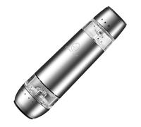 2 in 1 Electric Salt and Pepper Grinder Set, Rechargeable with USB-C, Automatic Battery Operated Salt and Pepper Shakers, Pepper Mill Grinder with Adjustable Coarseness, Stainless Steel Gourmet Easy