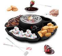 2 in 1 Electric Smores Maker, Flameless Tabletop Indoor Family Smore Maker Indoor, Electric Marshmallow Roaster Smores Kit for Parties Date Night Movie Night