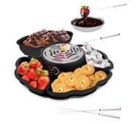 2 in 1 Electric Smores Maker, Tabletop Indoor Family Smore Maker, Marshmallow Toaster Flameless Smores Burner, Marshmallow Roaster Smore Kit for Date Night, Movie Night, and Housewarming Gift