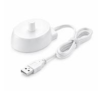 2-in-1 Electric Toothbrush Charger Compatible with Philip Soni care, Wall-Mount Wireless Base with Packable Cable, 360° Rotating Plug, IPX7 Waterproof, Fits HX Series HX3000/HX6000/HX8000/HX9000