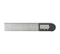 2 - in - 1 Electronic Digital Display Angle Meter, 0-360° Woodworking Ruler with Stainless Steel Protractor, Multifunction Goniometer for Inner Outer Angle Measurement (200mm)