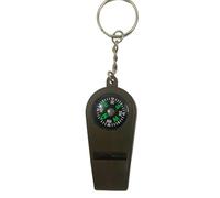 2 in 1 Emergency Hiking Whistle, Thermometer, Compass in Convenient Green Design