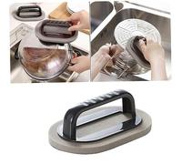 2 in 1 Emery Sponge Brush with Handle Rust Removal Cleaning Tool