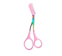 2 in 1 Ergonomic Handle Eyebrow Trimming Scissors Comb Attachment Safe Hair Removal Comb Grooming Cosmetic Tools Professional Eyebrow Hair Removal Scissors