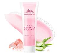 2 in 1 Exfoliating Body Scrub and Moisturising Body Gel, Natural Body Scrub Exfoliator for Deep Cleansing and Skin Smoothing, Brightening Body Scrub for Smooth Soft-Feeling Skin, 100g