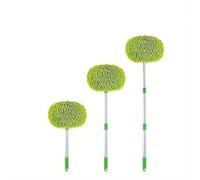 2-in-1 Extendable Car Wash Mop - Super Absorbent, Scratch-Free Chenille Microfiber with 46.5" Telescopic Handle & 180° Rotating Head for Effortless Detailing and Dusting, Lint-Free Soft