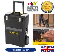 2 in 1 Extra Large Tool Box On Wheels Rolling Mobile Work Heavy Duty Storage