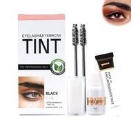 2-in-1 Eyebrow & Eyelash Tint Kit, Lash and Brow Dye Set for Salon or DIY Use, Long-Lasting Black Eyebrow Tint & Lash Tint with Tools, Natural Look, Easy Application, Waterproof Finish