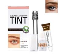 2-in-1 Eyebrow & Eyelash Tint Kit, Lash and Brow Dye Set for Salon or DIY Use, Long-Lasting Brown Eyebrow Tint & Lash Tint with Tools, Natural Look, Easy Application, Waterproof Finish
