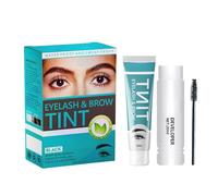 2-in-1 Eyebrow & Lash Tint Kit - Black Brow & Eyelash Dye - Long-Lasting Brow and Lash Tint with Tools for Salon Home Use DIY, Natural Look, Easy Application, 20ml