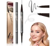 2 in 1 Eyebrow Pencil, Magic Microblading Eyebrow Pen 4 Tipped Precise Brow Pencil, Waterproof Eyebrow Pen, Create Natural Hair-Like Brows, Last All-Day, Microblading Eyebrow Styler (Dark gray)